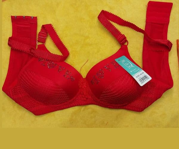 I Love u Bra Full Cup And Full Coverage Padded Bra for Women, Black, thumbnail 4 of 8
