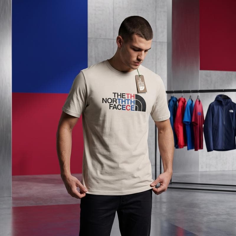 The North Face Men's Standard Fit Graphic Logo Crewneck T-Shirt, thumbnail 8 of 10