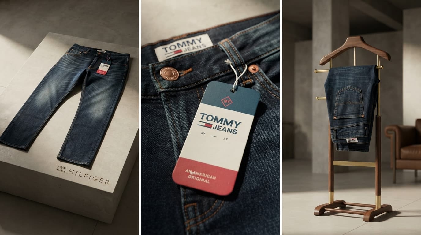 Tommy Jeans Premium Dark Wash Indigo Denim, thumbnail 7 of 7