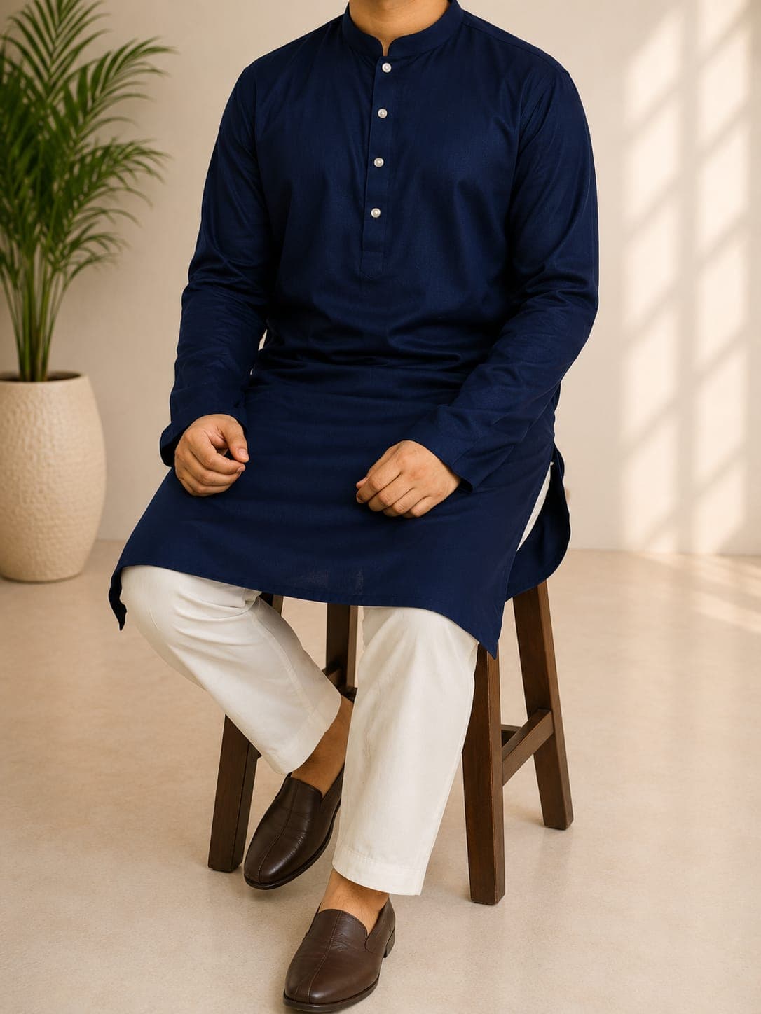 Premium Cotton Print Panjabi, thumbnail 2 of 5